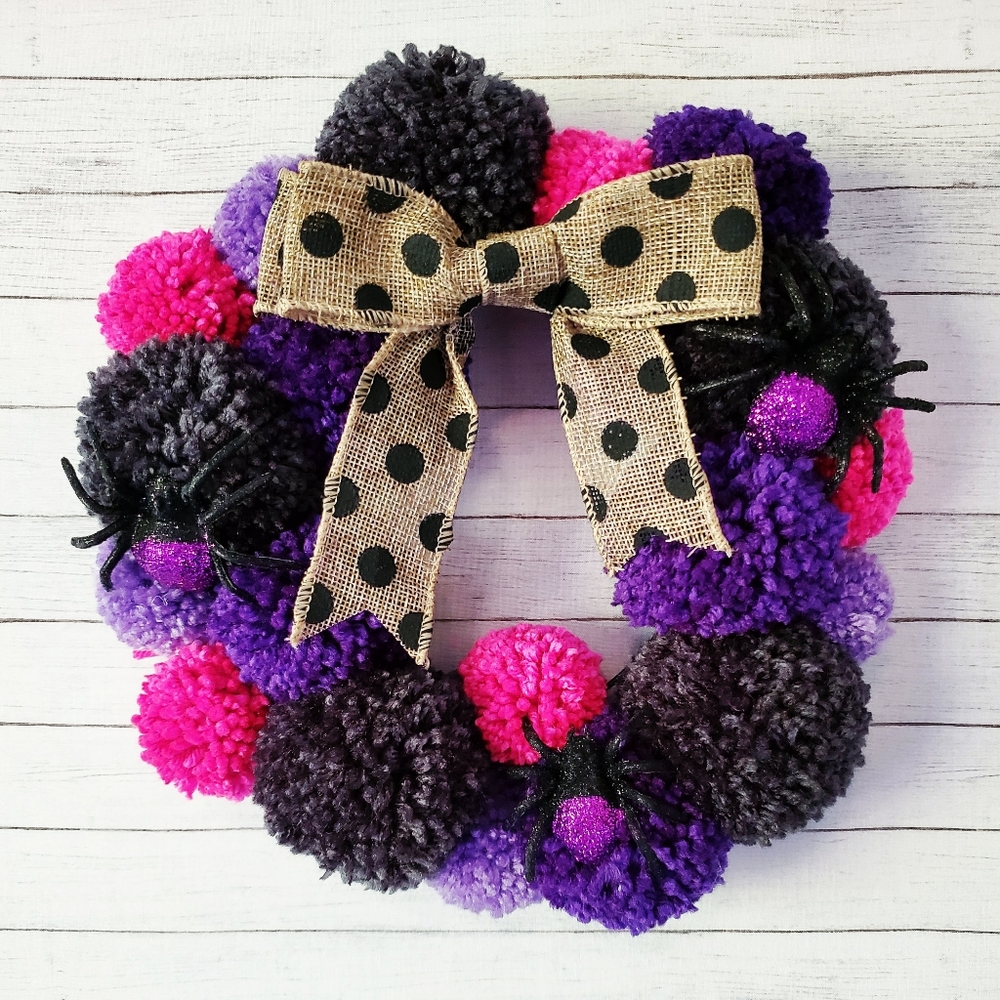 Halloween Mini Pompom Wreath